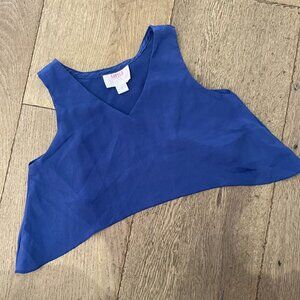 Blue Alexis Flowy Crop Tank
